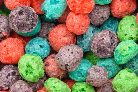 Cereal background. Colorful breakfast foodの写真素材