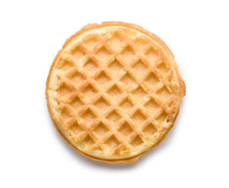 waffle isolated on white backgroundの写真素材