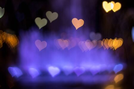 Bokeh heart shaped light background. for Valentine's Dayの写真素材