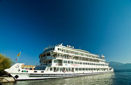 boat in the lakeのeditorial素材