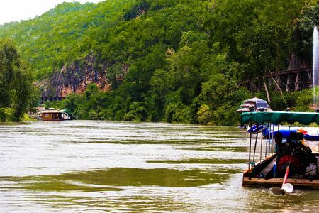 Boat on the riverの写真素材