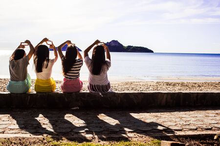 girl and seaの写真素材