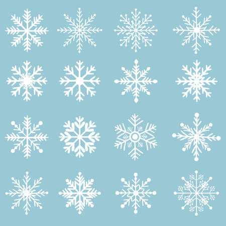 Set of snowflake. Vector illustrationのイラスト素材