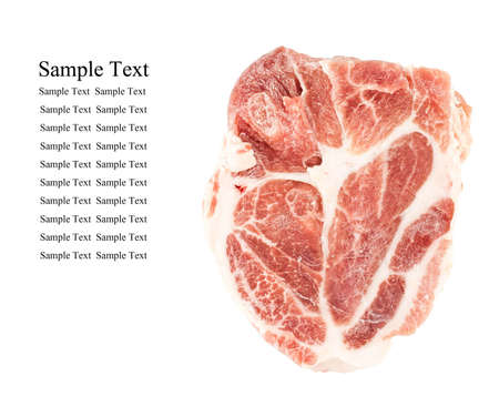 Pork on a white background の写真素材