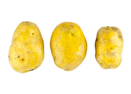 New potato isolated on white background close up  の写真素材
