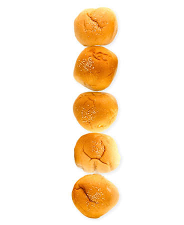 numbers of Breads isolated on White Backgroundの写真素材