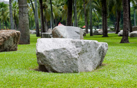 big Stones in the garden の写真素材