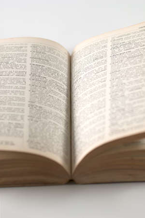 open book on white backgroundの写真素材