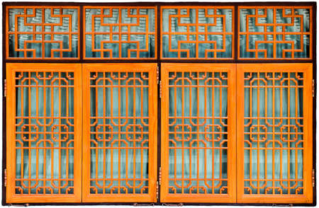 Vintage window frame, chinese styleのeditorial素材