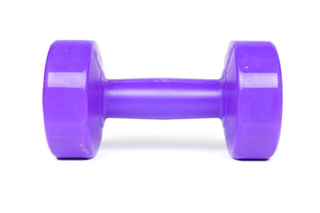 dumbbell weights on white background.の写真素材