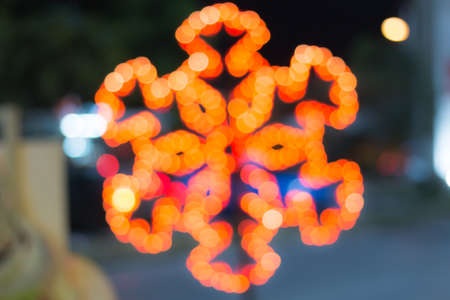 Colorful color lights bokeh background, Chrismas lights bokehの写真素材