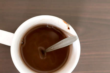 stains Chocolate on a mugの写真素材