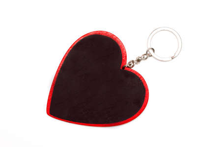 Bunch of keys and heart on the white backgroundの写真素材