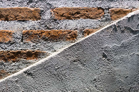 half brick half concrete wall background