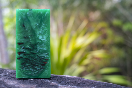 Casting epoxy resin Stabilizing pine cone abstract art blurred backgroundの写真素材