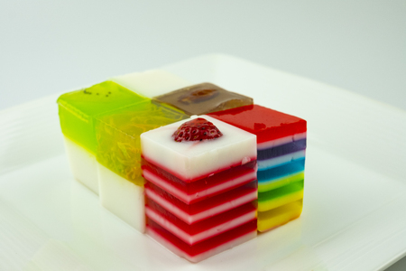 Sweets Jelly candies  colorfull on white backgroundの写真素材