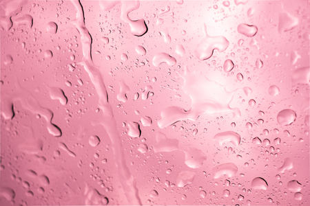 Picture Inside water rain drops on car window glassの写真素材