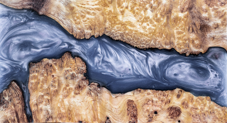 Casting epoxy resin Stabilizing Leza burl wood abstract art background textureの写真素材