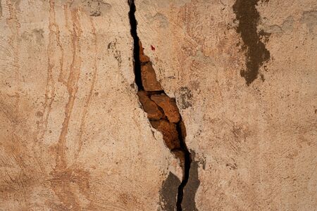 Crack old brick wall concrete texture background