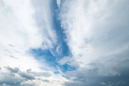Beautiful blue sky with white clouds