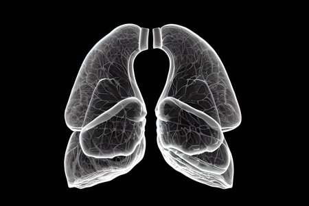 Toxic smoke formation shaped as the human lung, The concept of cigarette smoker lungs, AI Generateの素材