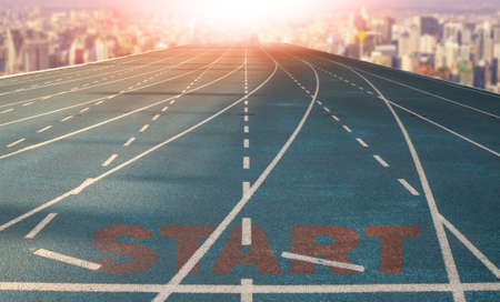 Business Start - Run Track To Successの写真素材