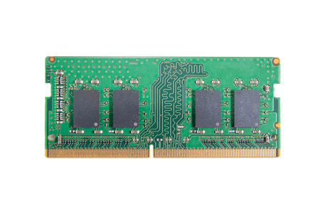 chipset close up isolated, microelectronic DDR chip on a white background , RAM macro , computer...