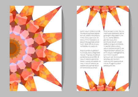 Vector template poster with watercolor paint and ethnic sea mandala. Pattern with decorative ornament, doodle fishes, waves, wind and ships. Abstract aquarelle background for flyers, posters or menu.のイラスト素材