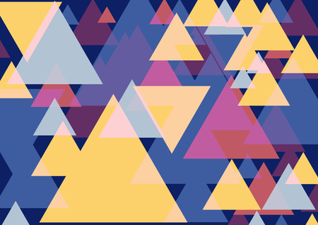 Pop art triangles colorful background. Three dimentional fantasy triangles pattern. Vector EPS 10のイラスト素材