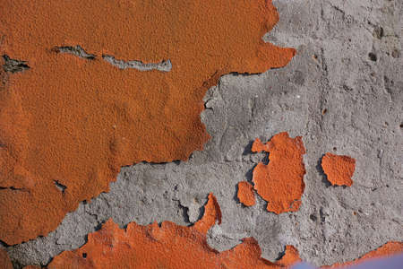 Peeling paint on wallの写真素材