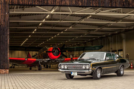 Ford Torino GT Fastback 302, USA 1968 Five-door five-seater coupe, front engine and rear-wheel drive. Petrol, liquid-cooled V8 forkのeditorial素材