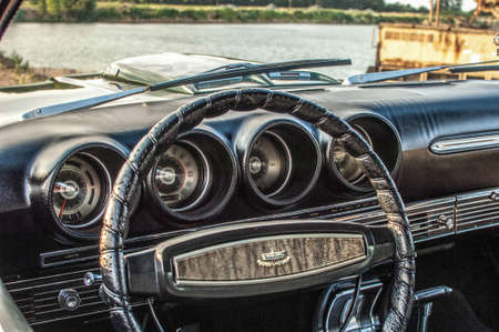 Ford Torino GT Fastback 302, USA 1968 Five-door five-seater coupe, front engine and rear-wheel drive. Petrol, liquid-cooled V8 forkのeditorial素材