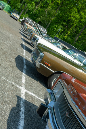 Exhibition of old cars Chrysler C bodyのeditorial素材