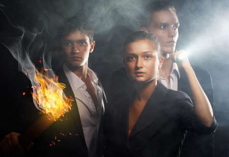 Business people considering new ways of developmentの写真素材