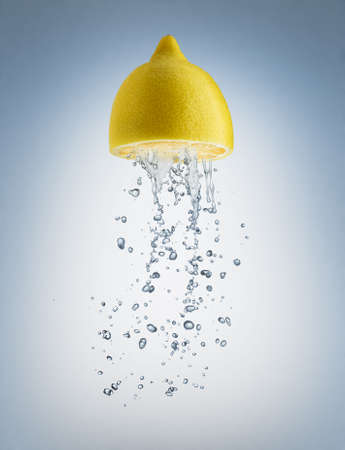 a juicy fruit on the blue backgroundの写真素材