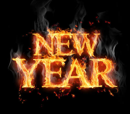 bright flamy symbol on the black backgroundの写真素材