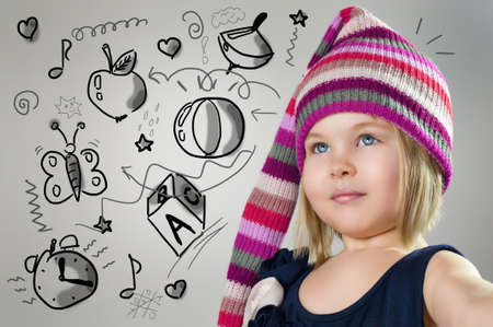 a beautiful child enjoying lifeの写真素材