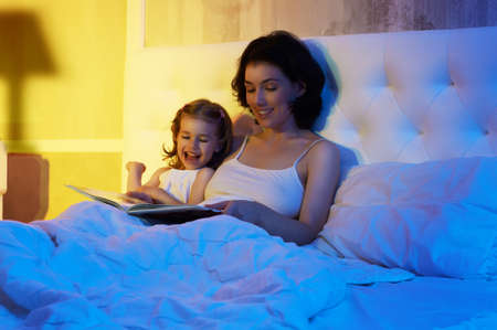 daughter and mother are happy together