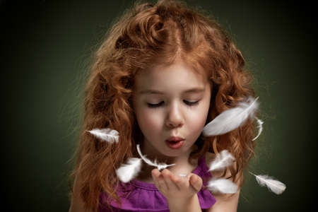 a beautiful child enjoying lifeの写真素材