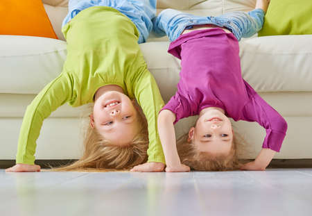 happy friends having fun togetherの写真素材