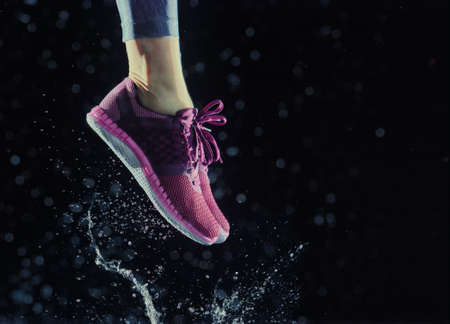 athletes foot close-up. healthy lifestyle and sport concepts.の写真素材