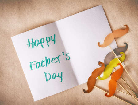 Happy father's day! Postcard on light background.の写真素材