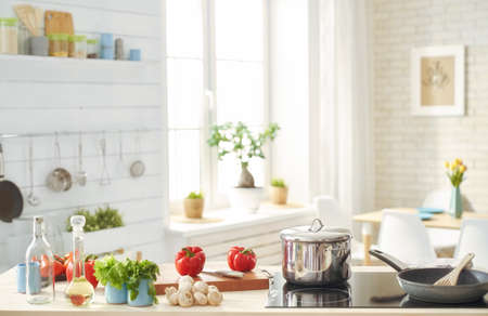 Balanced diet, cooking, culinary and food concept. Food for a family dinner.の写真素材