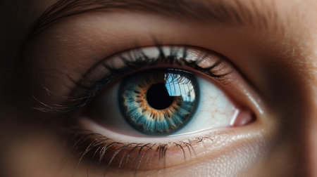 Beautiful woman's eyes close up. Generative AIの素材