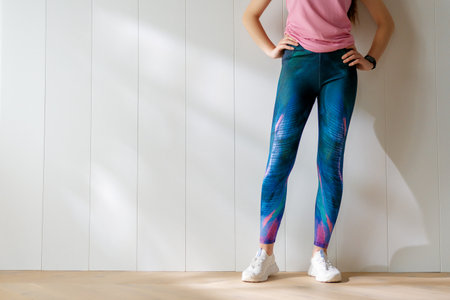 Fitness athletes foot close-up. Healthy lifestyle and sport concepts. Woman in fashionable...