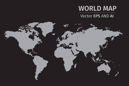Vector World map using different colors.のイラスト素材