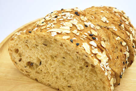 Fresh slice baguette breadの写真素材