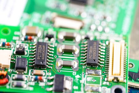 Computer circuit cpu chip mainboard core processor electronics device : concept of data, hardware,...