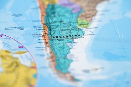 Map of South America, Argentinaの写真素材