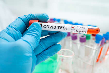 Positive blood infection sample in test tube